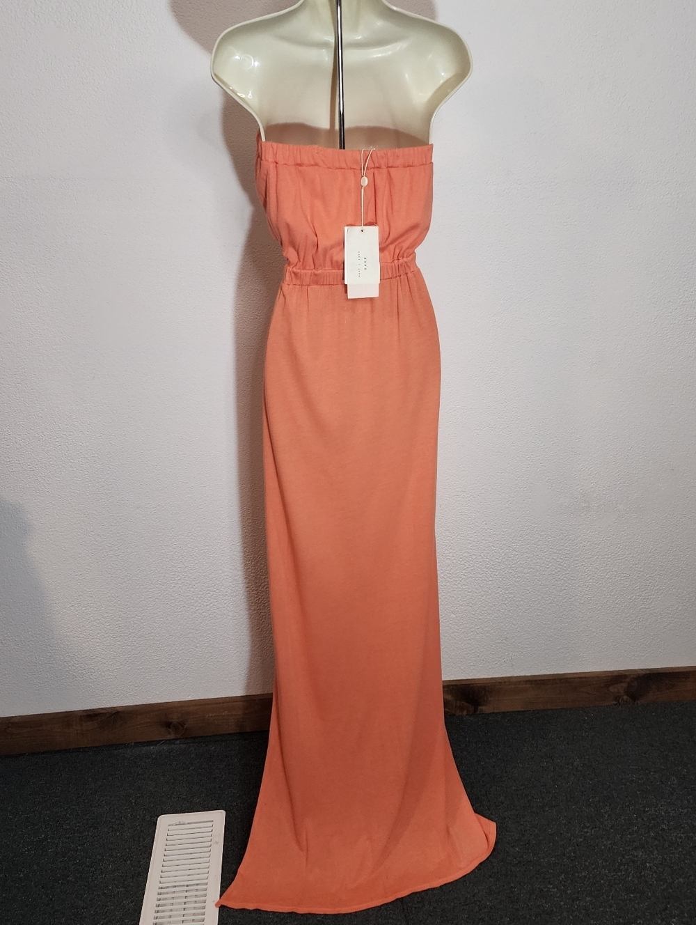 Soft Joie Dress Strapless Coral Maxi Size M - Picture 6 of 10